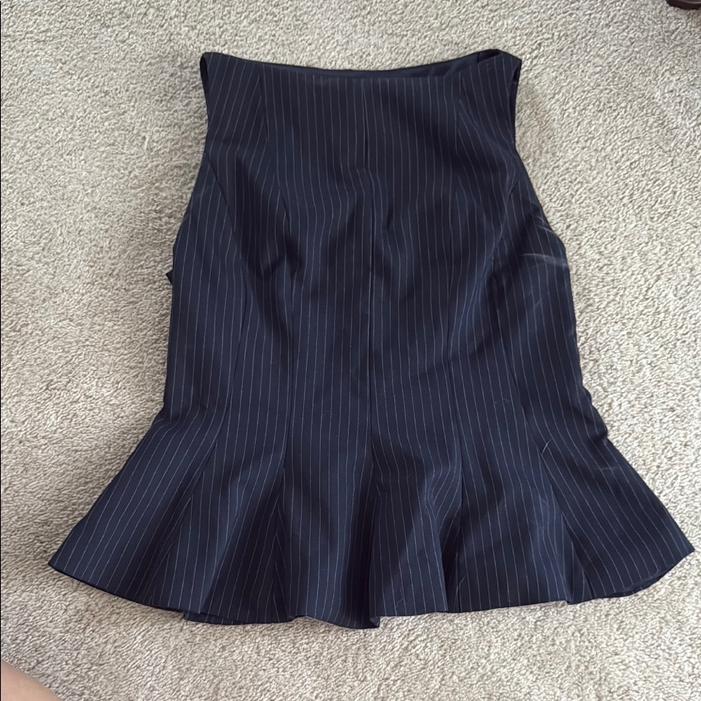 Zara Black Pinstripe Pencil Skirt